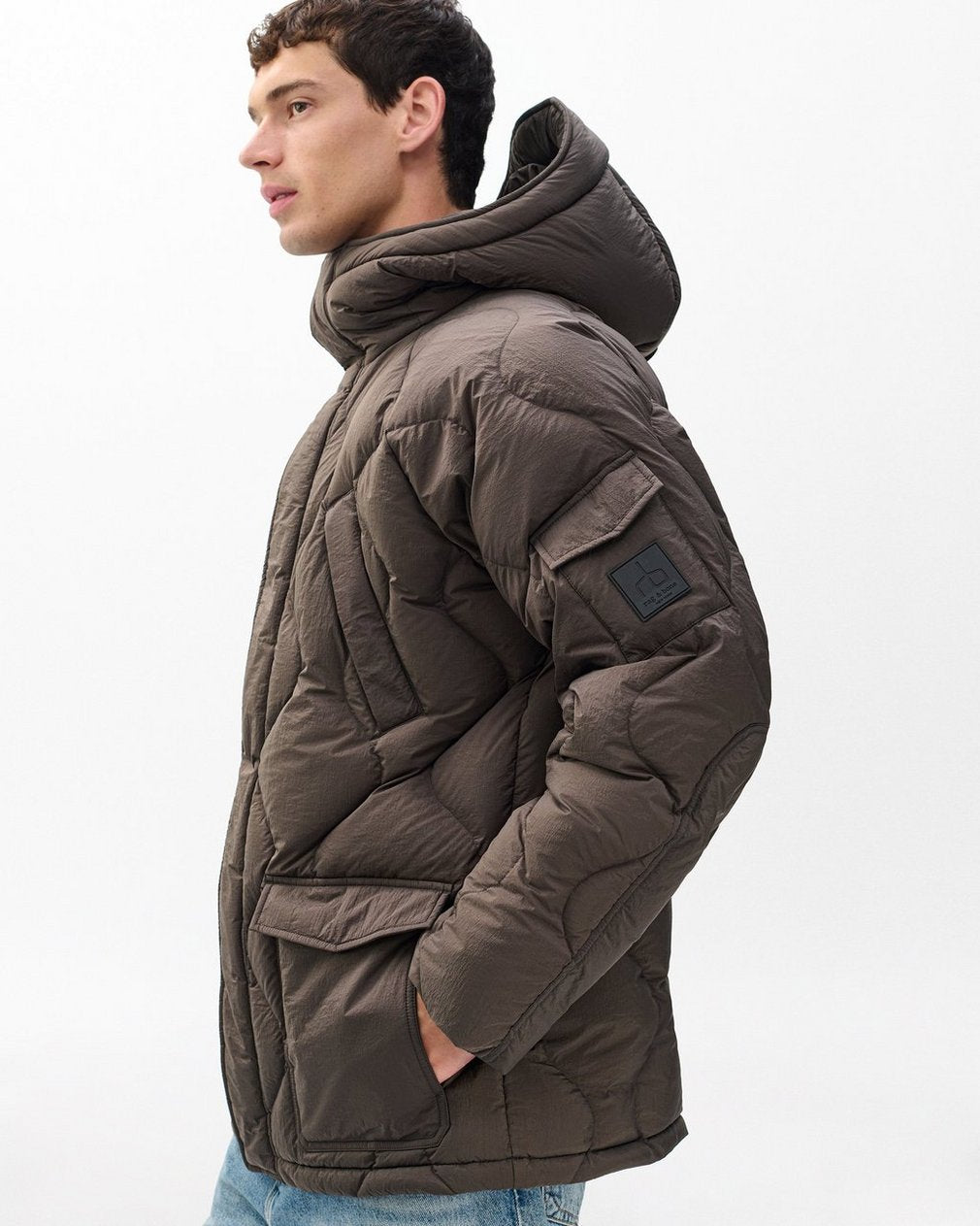 Dane Quilted Down Jacket - Stonewall