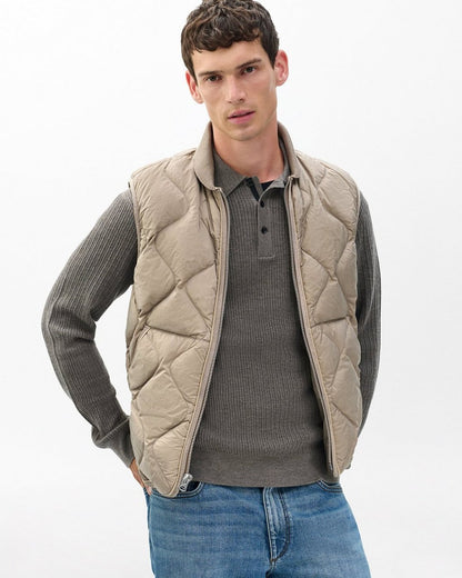 Dane Quilted Vest - Wolf Grey