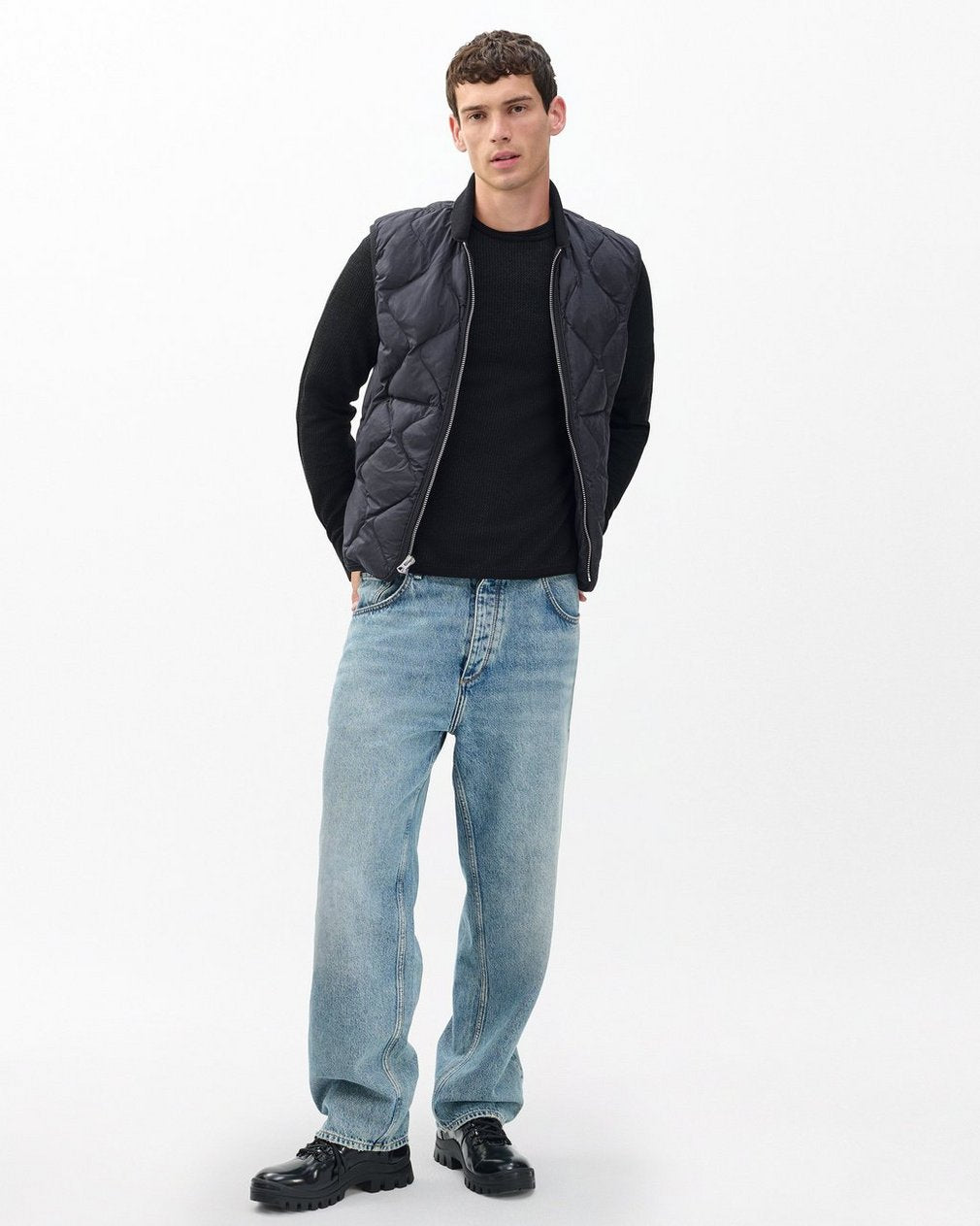 Dane Quilted Vest - Black