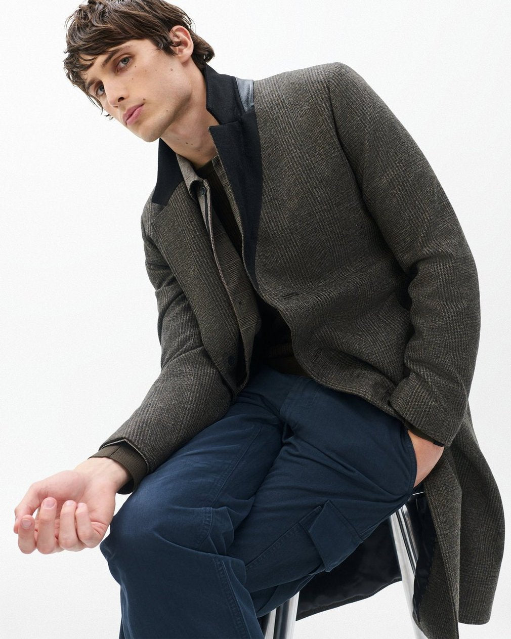 Heritage Plaid Wool Coat - Brown