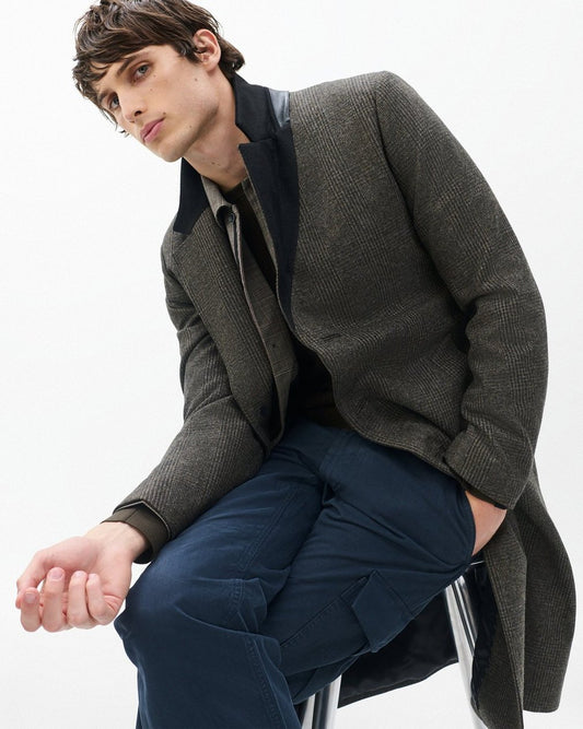 Heritage Plaid Wool Coat - Brown