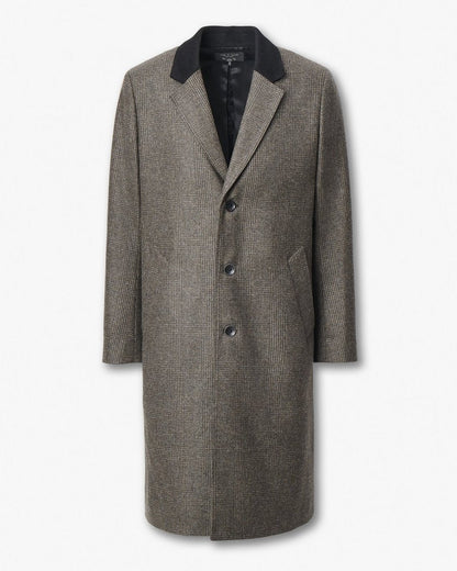 Heritage Plaid Wool Coat - Brown