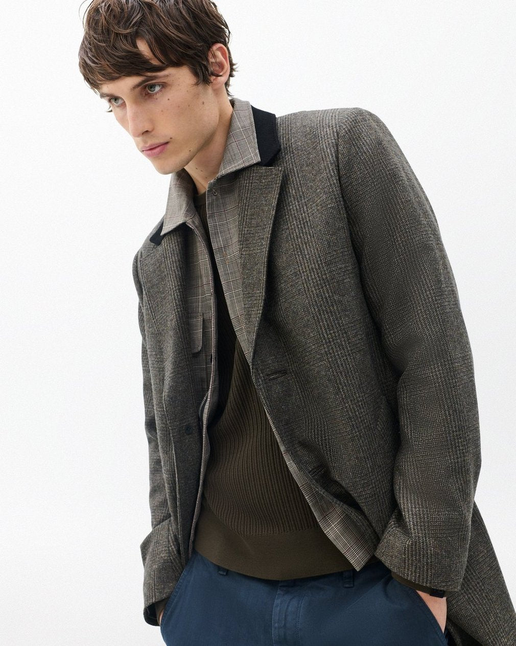 Heritage Plaid Wool Coat - Brown