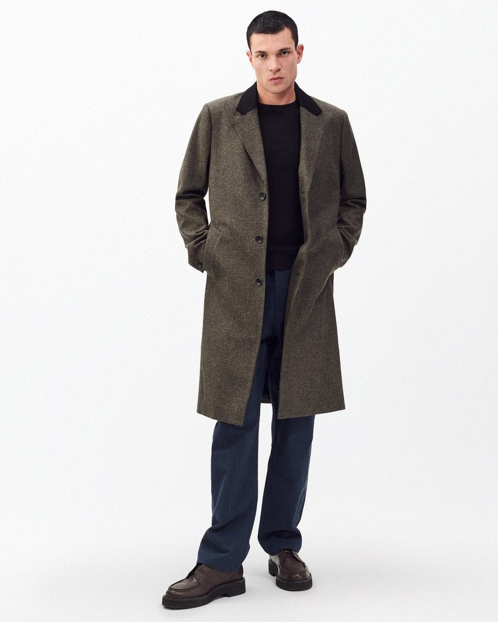 Heritage Plaid Wool Coat - Brown
