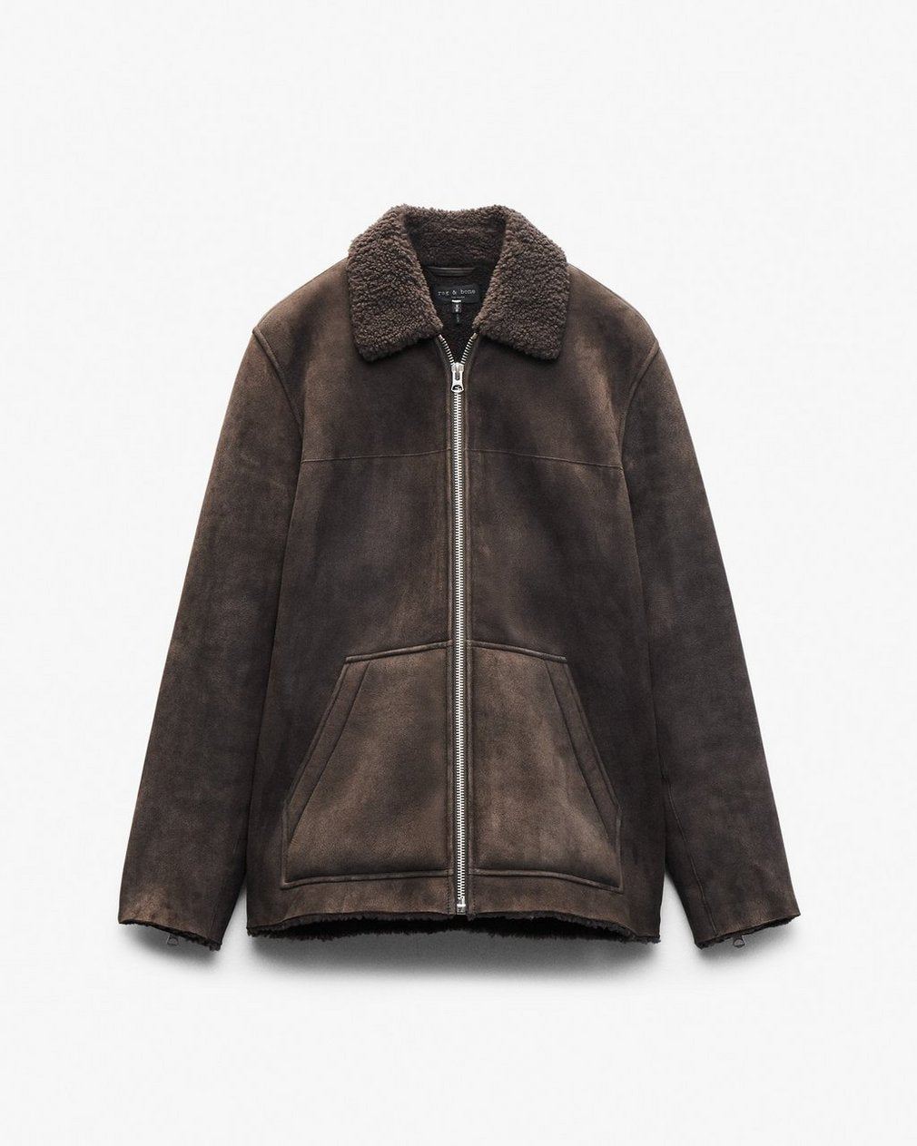 Trent Lamb Shearling Jacket - Distressed Brown