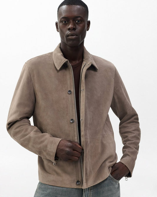 Dustin Suede Jacket - Grey