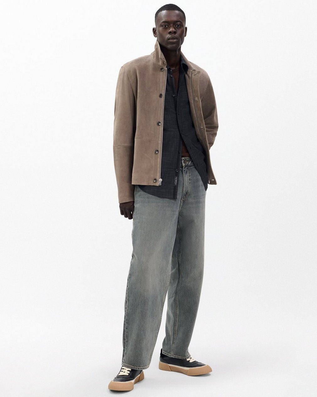 Dustin Suede Jacket - Grey