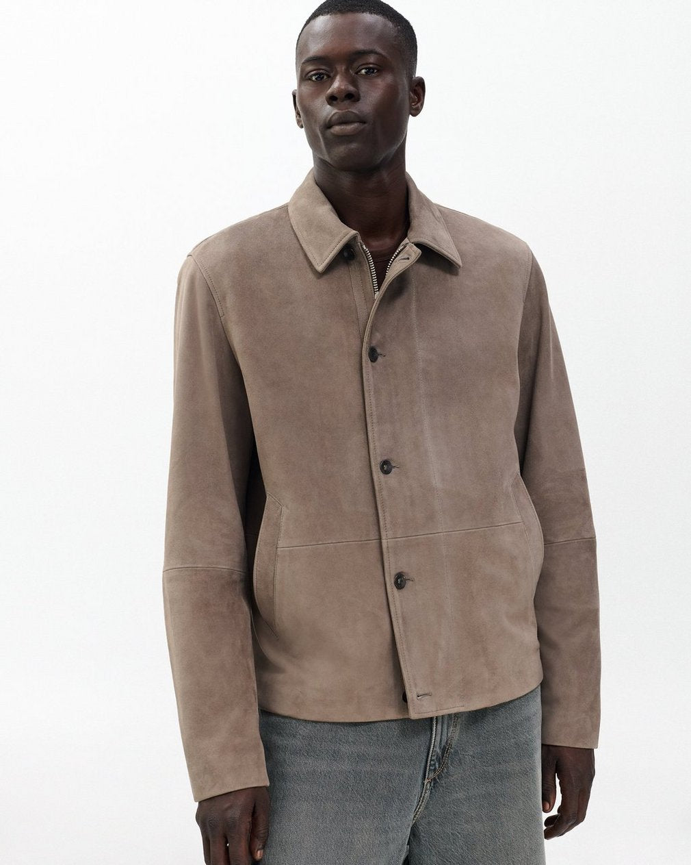 Dustin Suede Jacket - Grey