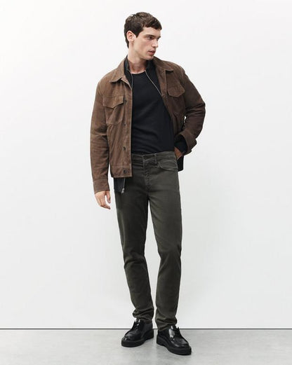 rb Suede Trucker Jacket - Light Brown