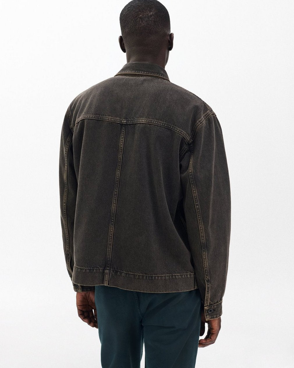 Brooks Infuse Denim Overshirt - Brown Black