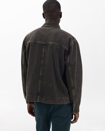 Brooks Infuse Denim Overshirt - Brown Black