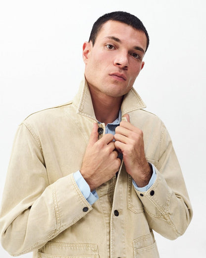 Tribeca Denim Chore Jacket - Stone Beige