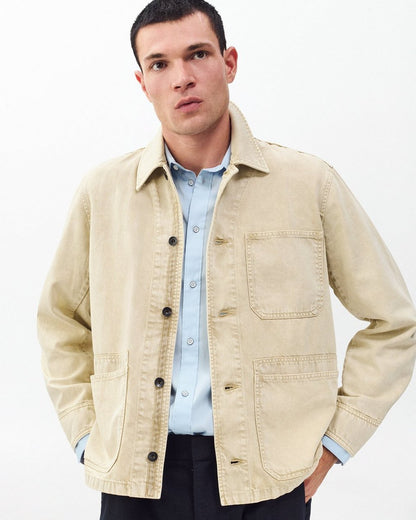 Tribeca Denim Chore Jacket - Stone Beige