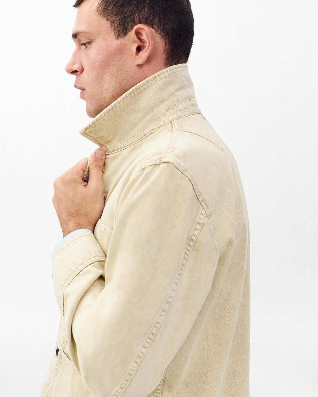 Tribeca Denim Chore Jacket - Stone Beige
