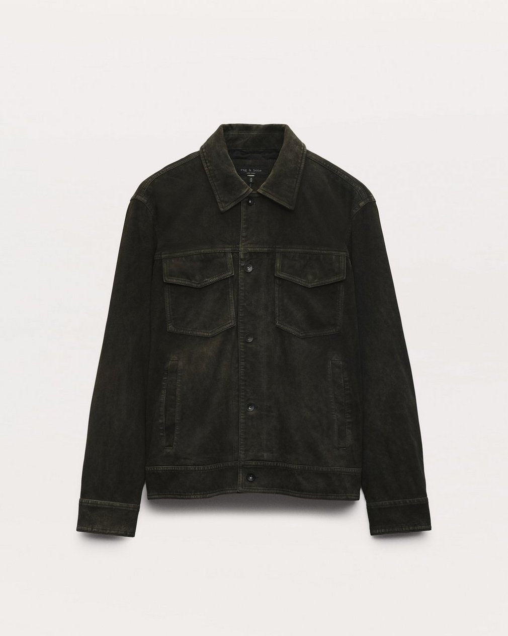 rb Suede Trucker Jacket - Black
