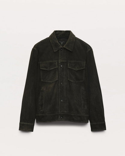 rb Suede Trucker Jacket - Black