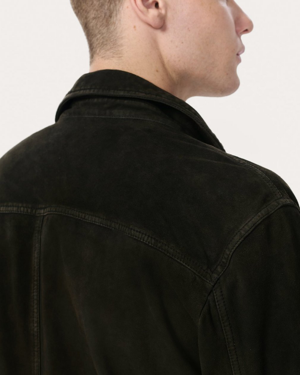 rb Suede Trucker Jacket - Black