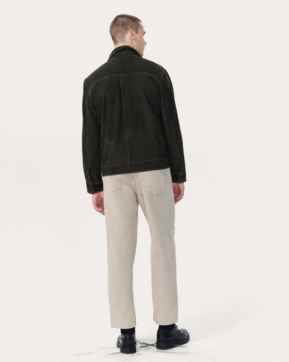 rb Suede Trucker Jacket - Black