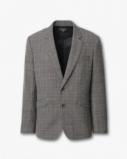 Butler Wool Plaid Blazer - Brown Plaid