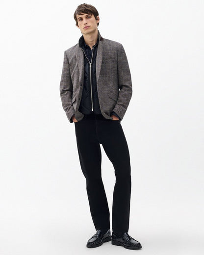 Butler Wool Plaid Blazer - Brown Plaid