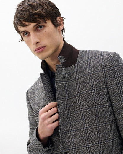 Butler Wool Plaid Blazer - Brown Plaid