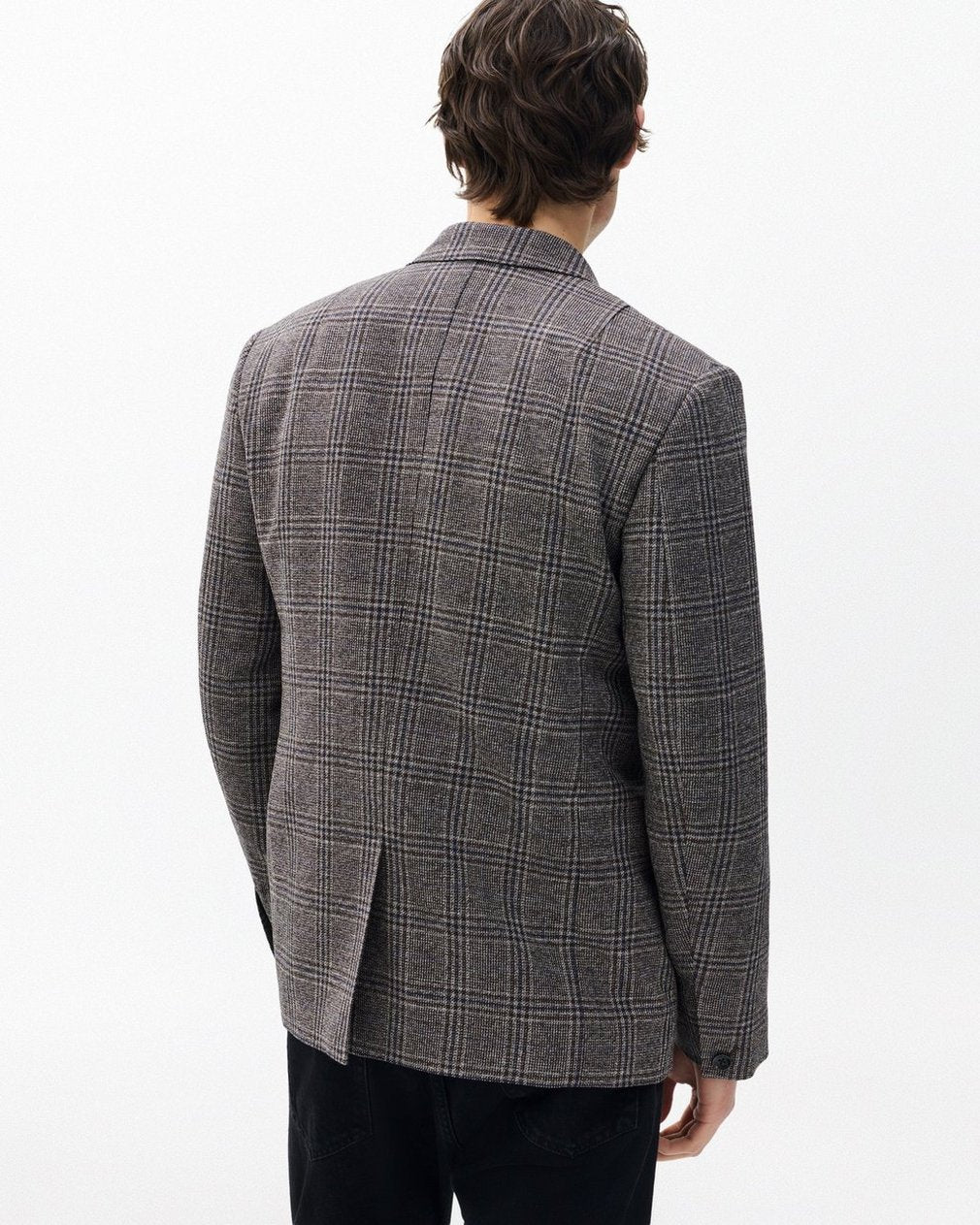 Butler Wool Plaid Blazer - Brown Plaid