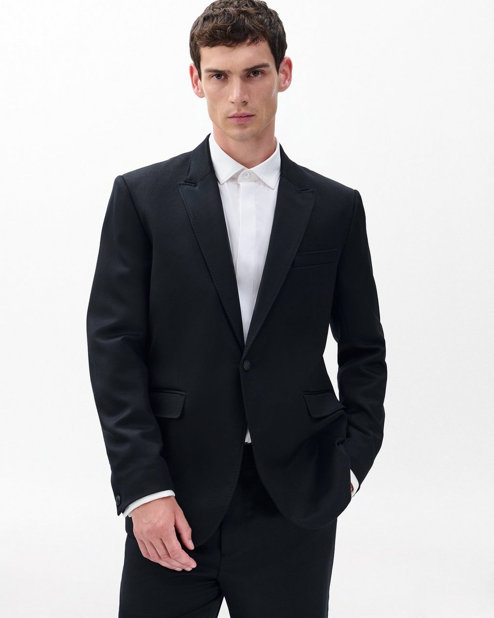 Butler British Wool Tuxedo Jacket - Black