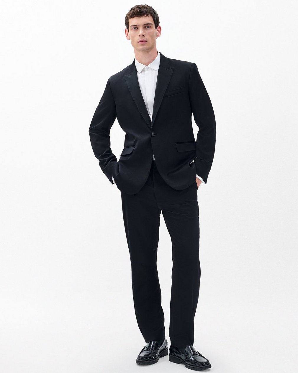 Butler British Wool Tuxedo Jacket - Black