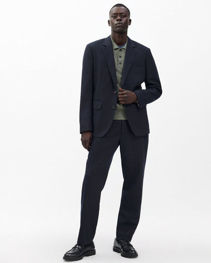 Butler Italian Pinstripe Blazer - Navy