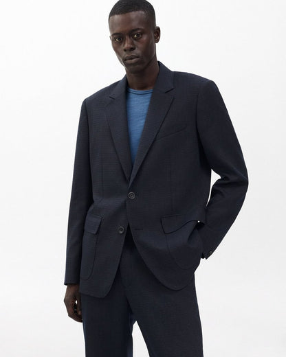 Butler Italian Pinstripe Blazer - Navy