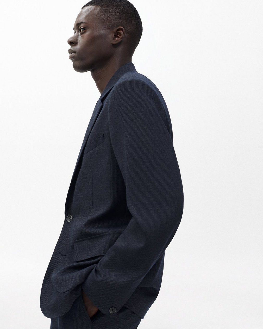 Butler Italian Pinstripe Blazer - Navy