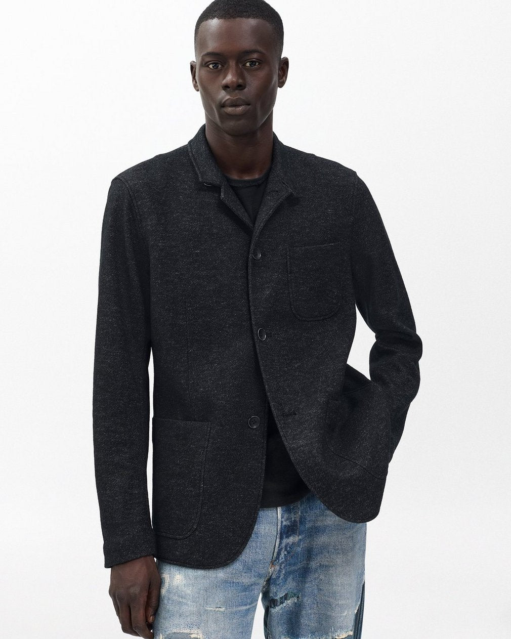 Prospect Knit Blazer - Dark Grey