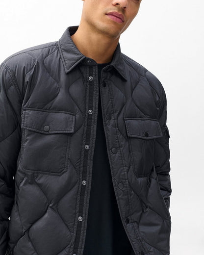 Dane Quilted Shirt Jacket - Black