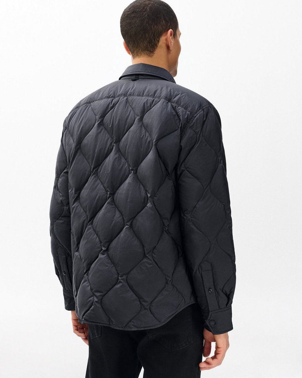 Dane Quilted Shirt Jacket - Black