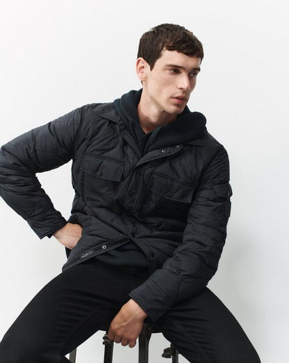Dane Quilted Shirt Jacket - Black