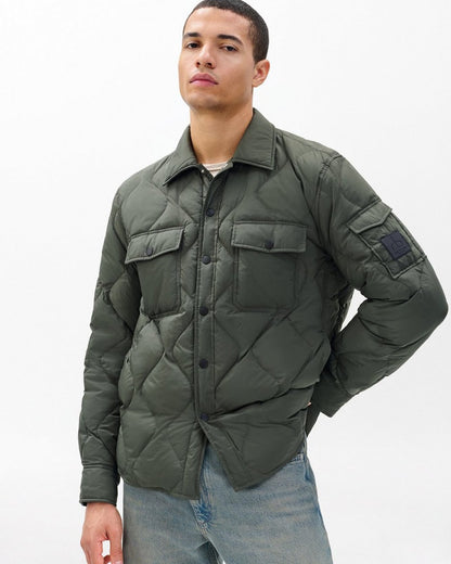 Dane Quilted Shirt Jacket - Dark Shadow
