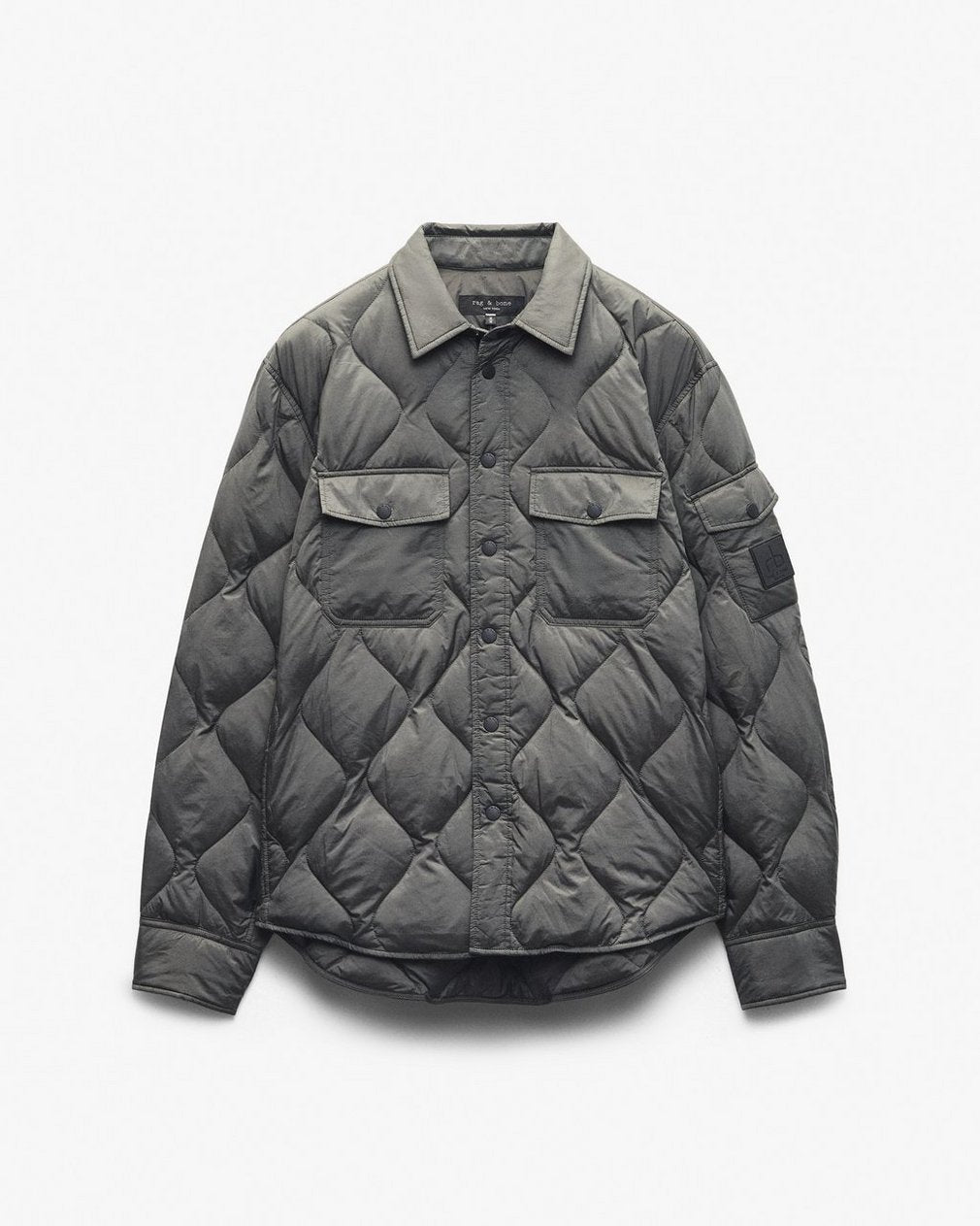 Dane Quilted Shirt Jacket - Dark Shadow