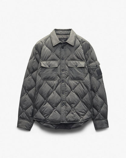 Dane Quilted Shirt Jacket - Dark Shadow