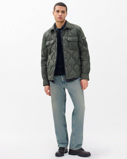 Dane Quilted Shirt Jacket - Dark Shadow