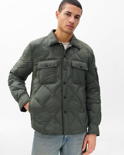 Dane Quilted Shirt Jacket - Dark Shadow