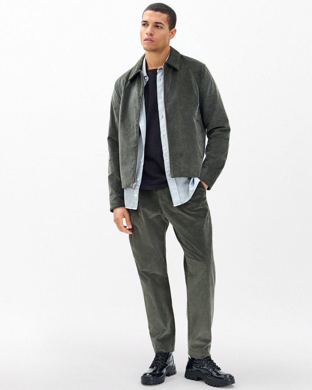 Melrose Corduroy Jacket - Dark Shadow