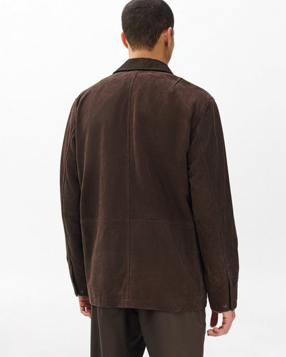 Graham Suede Chore Jacket - Brown
