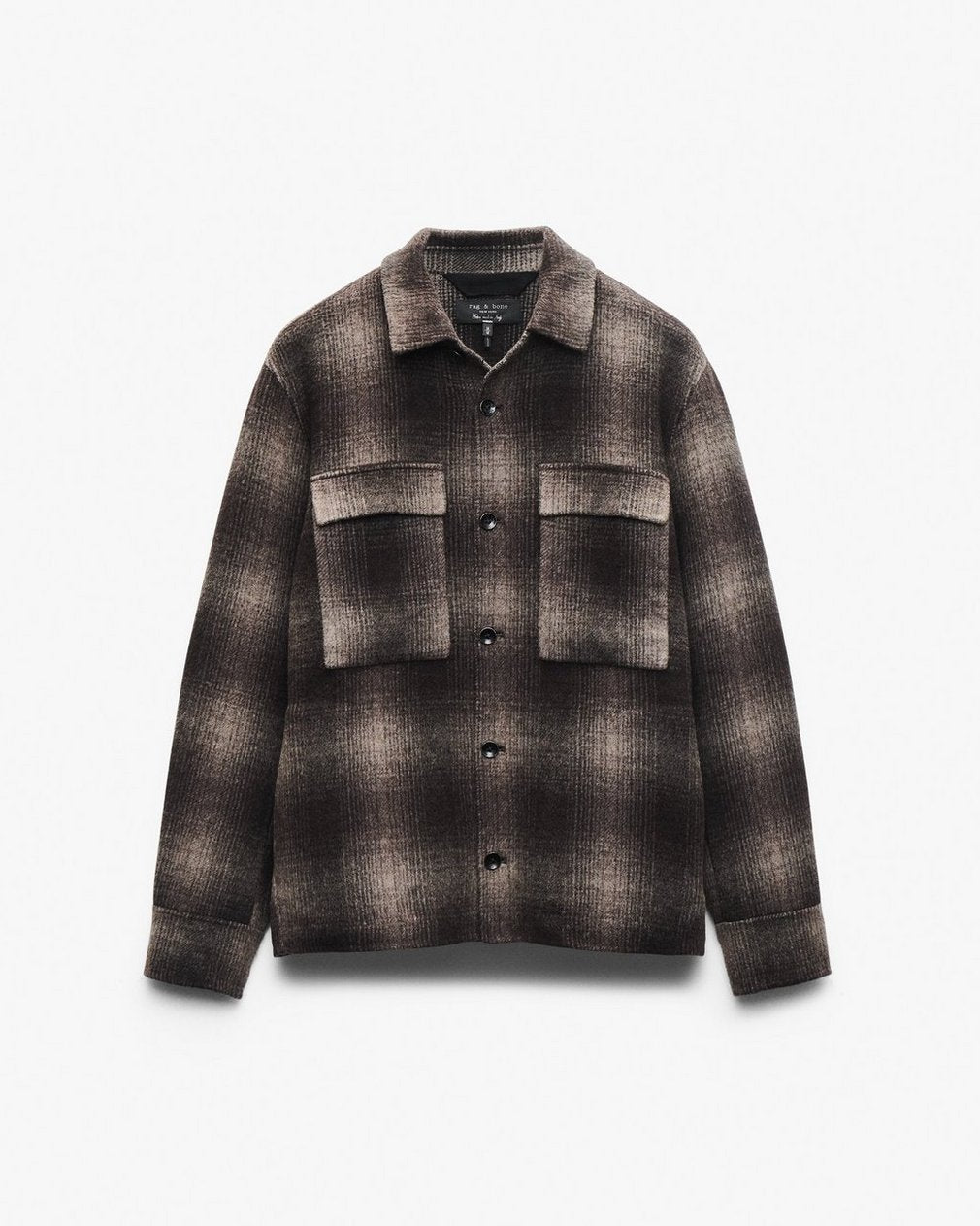 Austin Italian Double-Face Wool Jacket - Brown Plaid