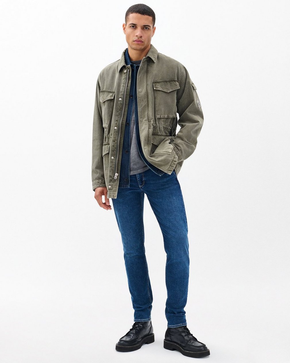 Denim Field Jacket - Dark Shadow