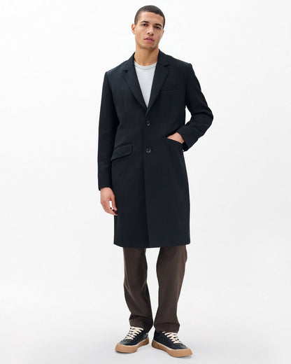 Beckett Italian Twill Coat - Black