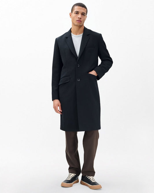 Beckett Italian Twill Coat - Black