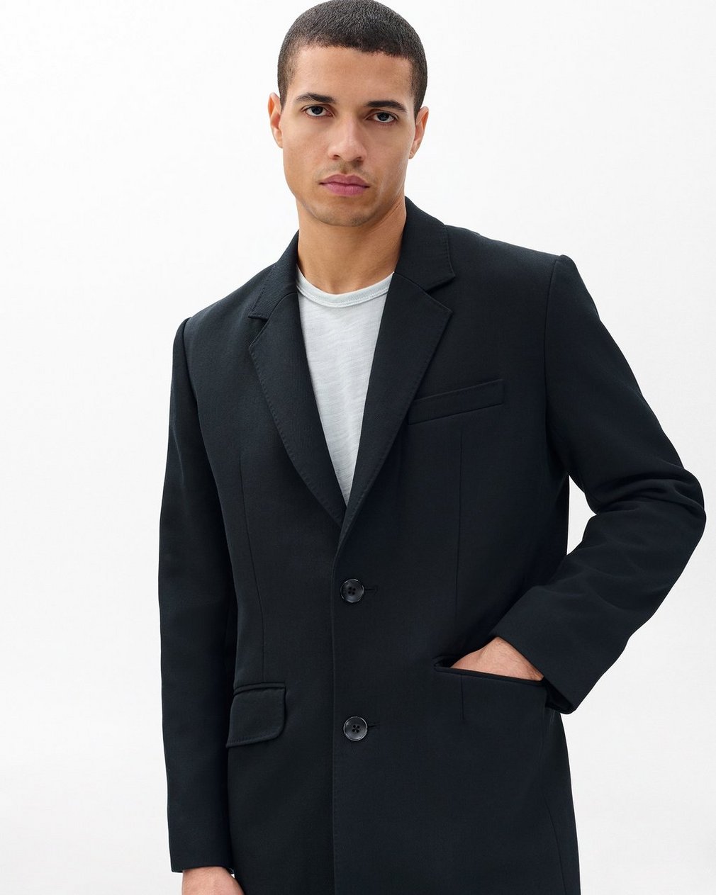 Beckett Italian Twill Coat - Black