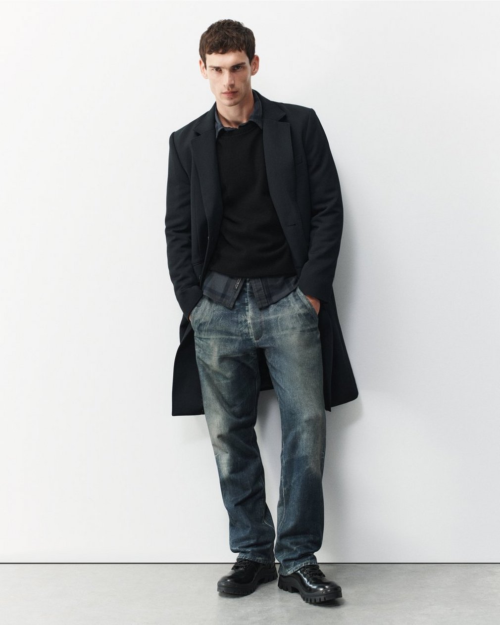 Beckett Italian Twill Coat - Black