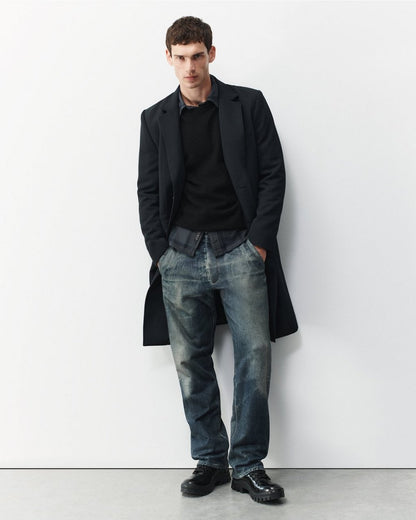 Beckett Italian Twill Coat - Black