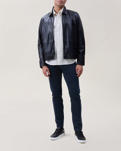 Matias Leather Jacket - Black